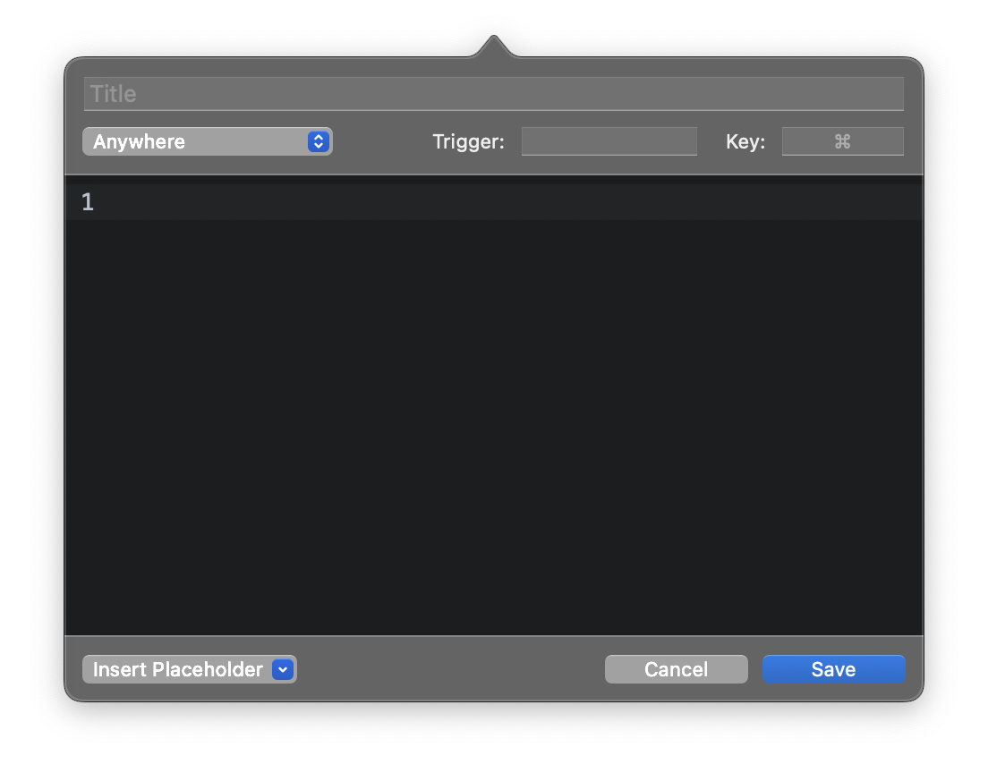 The interface for creating new Clips.