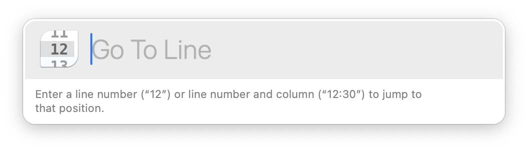 The Go To Line interface. The Go To Line interface.
