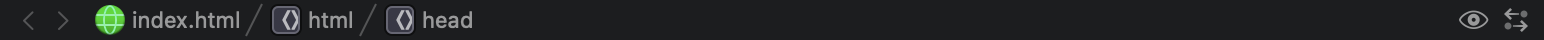 The Path Bar at the top of the editor. The Path Bar at the top of the editor.