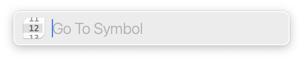 The Go To Symbol interface.