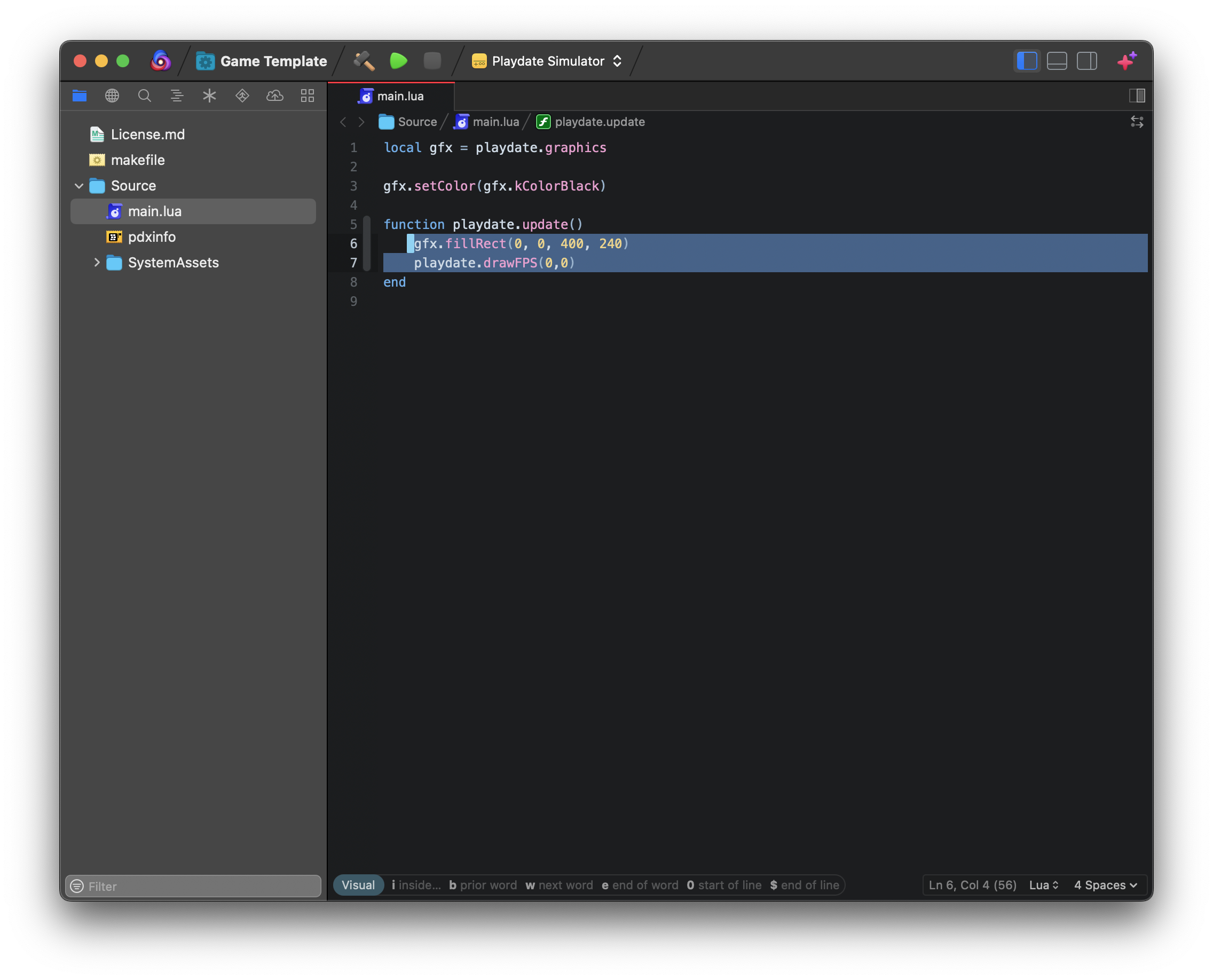 Vim Mode enabled in Nova's Editor. Vim Mode enabled in Nova's Editor.