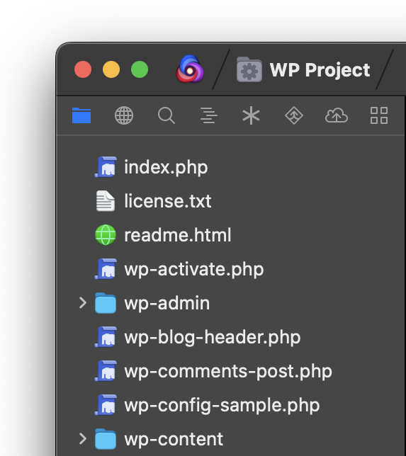 The Files Sidebar in Nova.