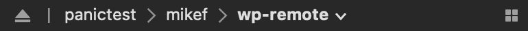 The Path Bar at the top of a File Browser column.