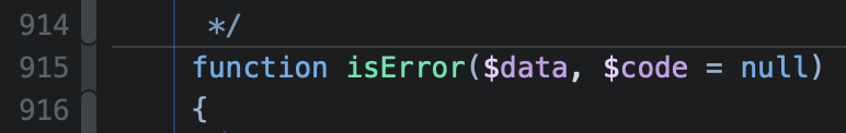 The editor with type and function separators enabled. The editor with type and function separators enabled.
