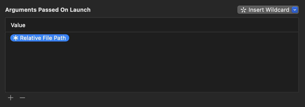 Using the Relative File Path Wildcard as an Argument. Using the Relative File Path Wildcard as an Argument.