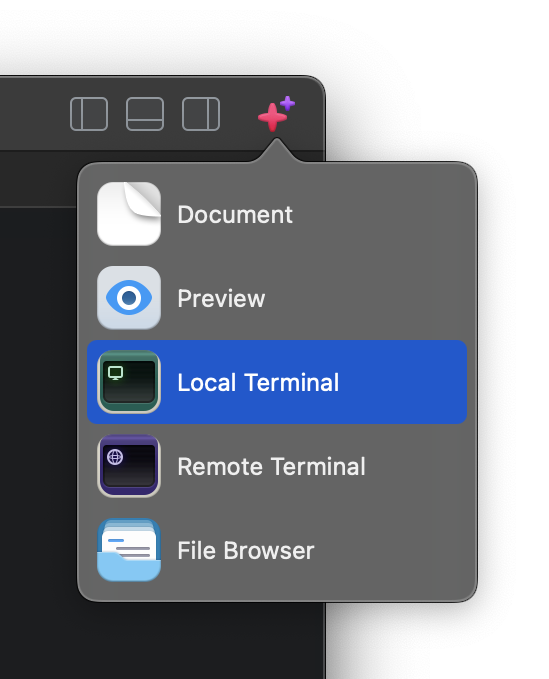 The gutter on the left edge of the editor.