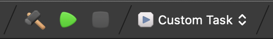 Task controls in the Toolbar. Task controls in the Toolbar.